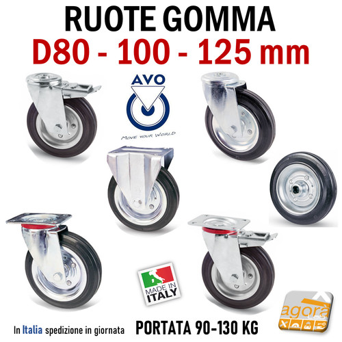 Ruote carrelli ruota gomma - carrelli,