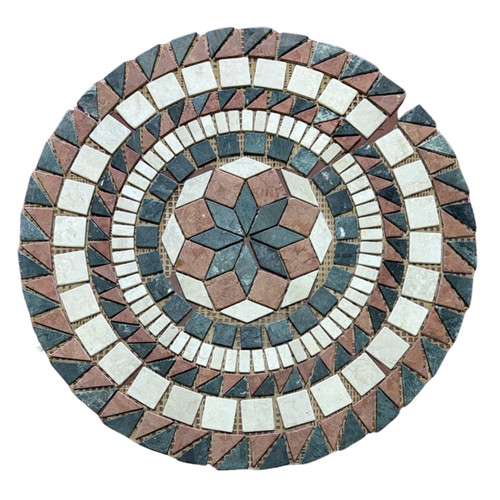 Rosone mosaico marmo intarsio - marmo,
