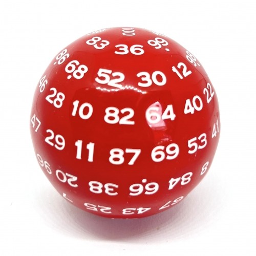 Dado d100 red - red-white, würfel